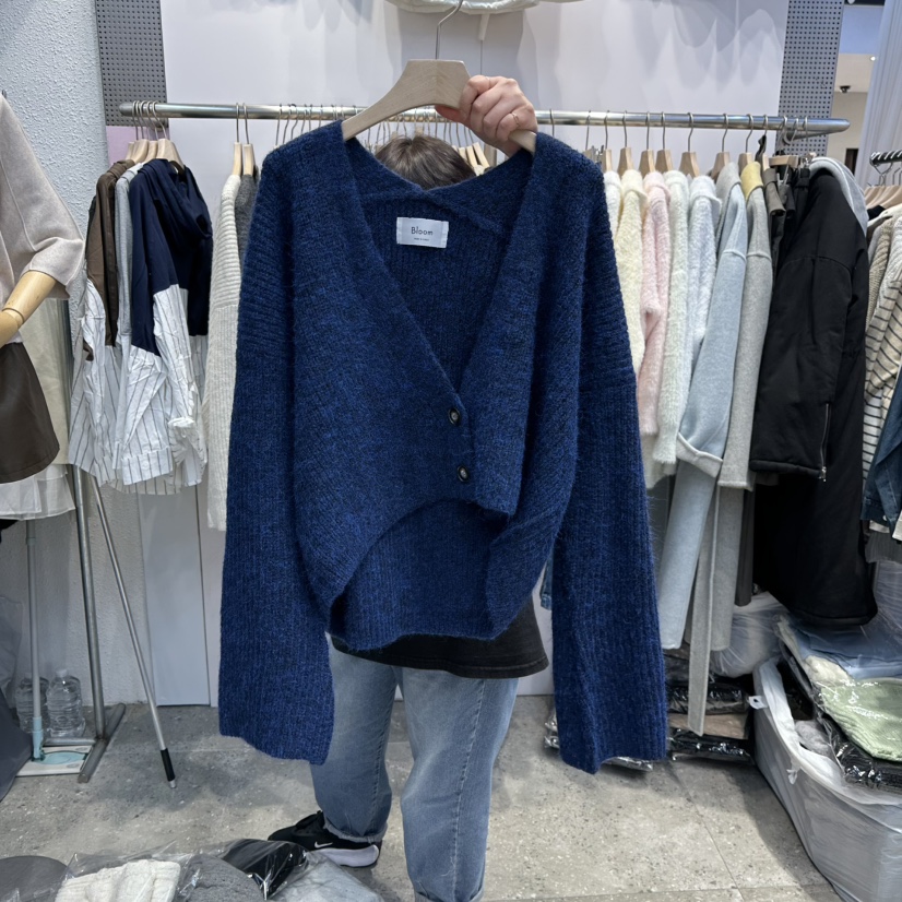 BLOOM韓國直郵㊣女士新品推薦時尚職業真品熱賣針織衫短款開衫BLOOM-Q針織衫圖色4