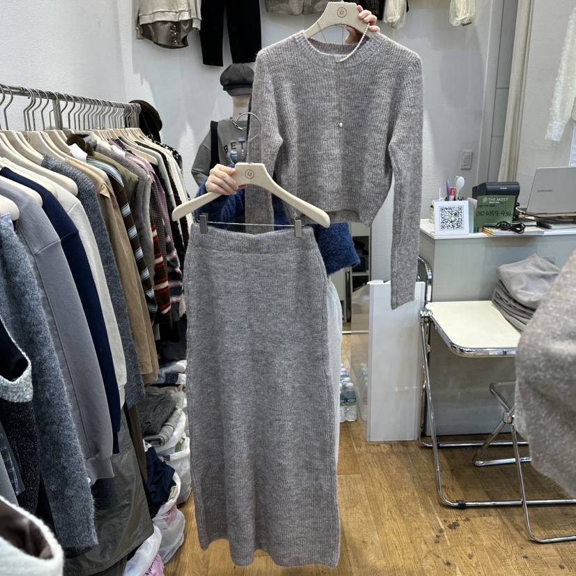 THE MOST-Q東大門㊣直郵女士新品人氣25秋冬熱賣套裝兩件套THE MOST套裝圖色2