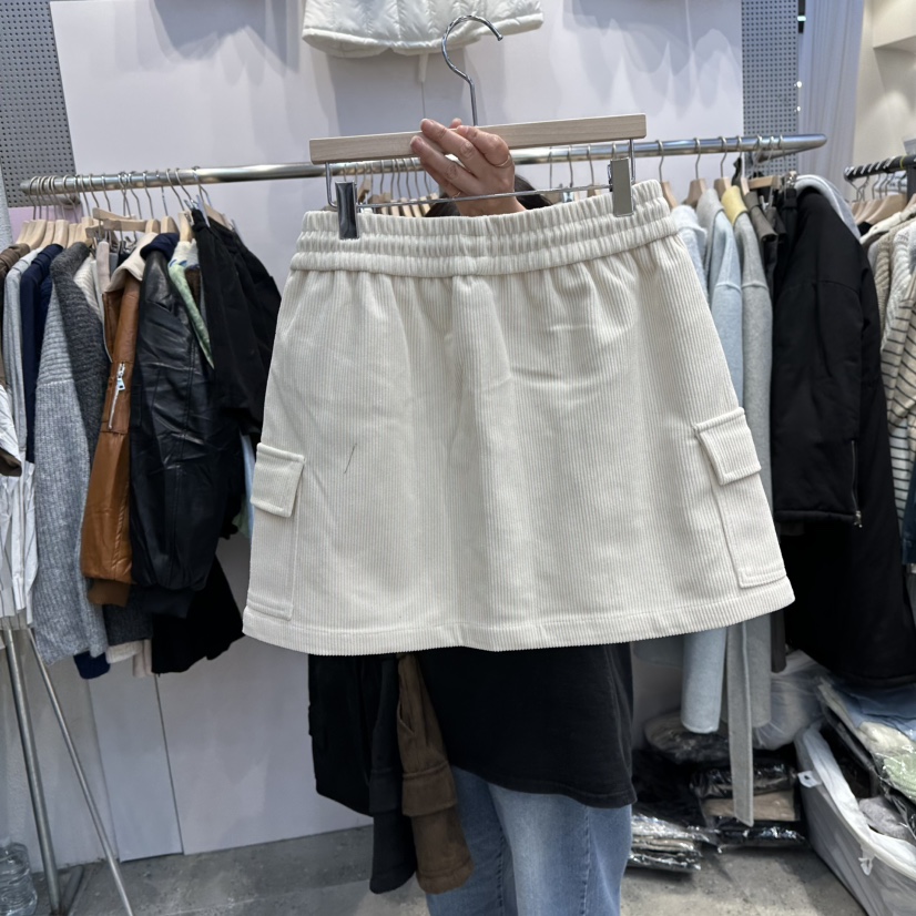 BLOOM韓國代購㊣女士新款熱賣25秋冬職業休閑真品裙褲燈芯絨BLOOM-Q裙褲