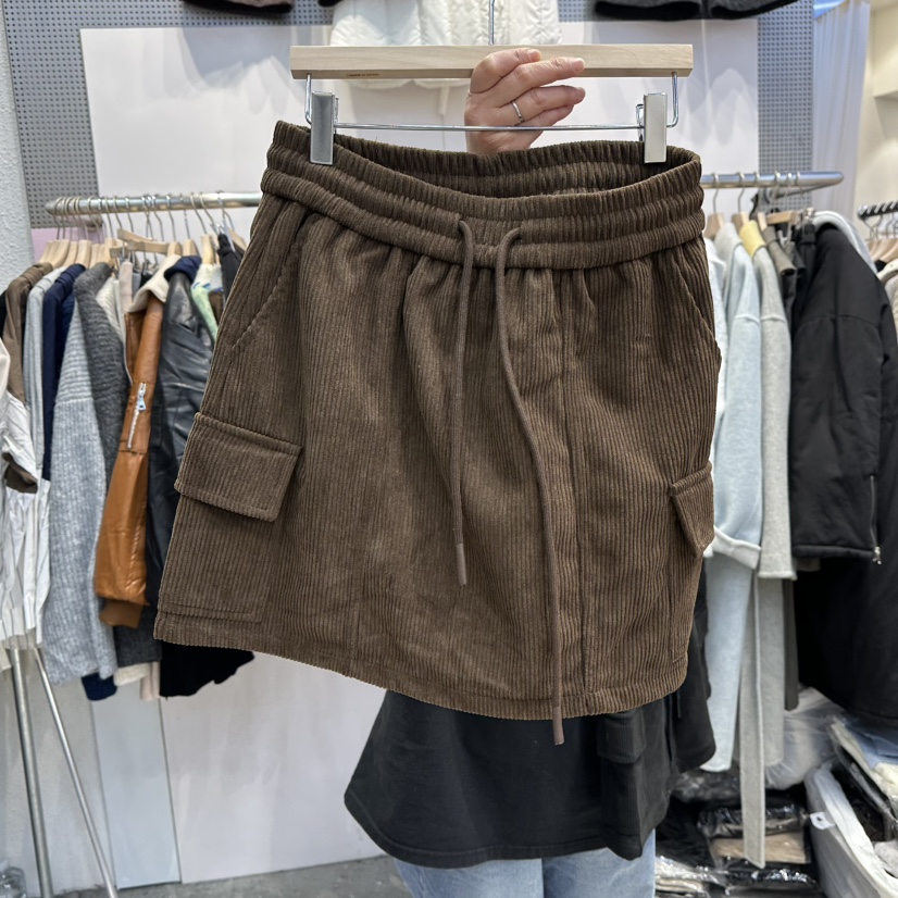 BLOOM韓國代購㊣女士新款熱賣25秋冬職業休閑真品裙褲燈芯絨BLOOM-Q裙褲圖色2