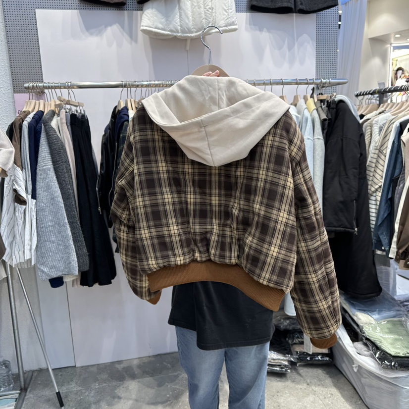 BLOOM東大門㊣代購女士新品推薦休閑熱賣夾克里外穿格紋雙面BLOOM-Q夾克