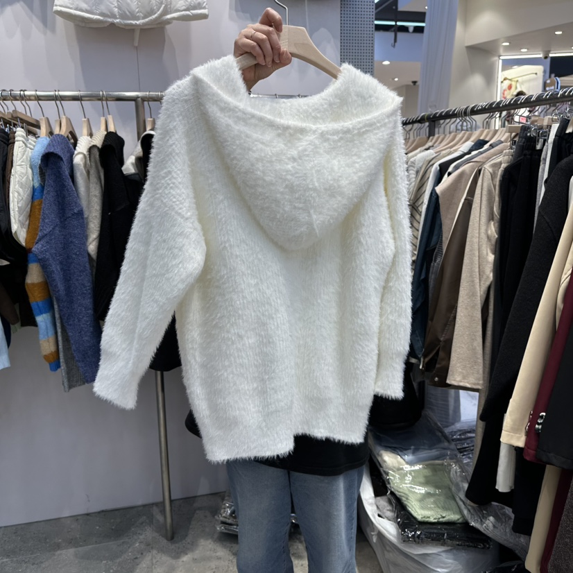 BLOOM韓國直郵㊣女士新款25秋冬熱賣時尚職業休閑針織衫拉鏈BLOOM-Q針織衫