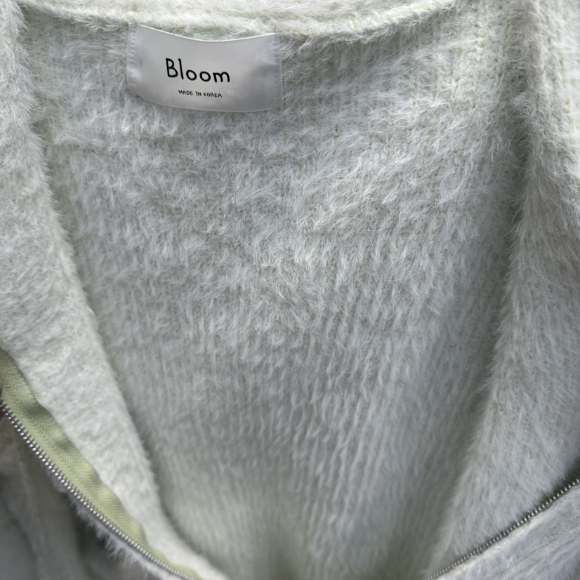 BLOOM韓國直郵㊣女士新款25秋冬熱賣時尚職業休閑針織衫拉鏈BLOOM-Q針織衫