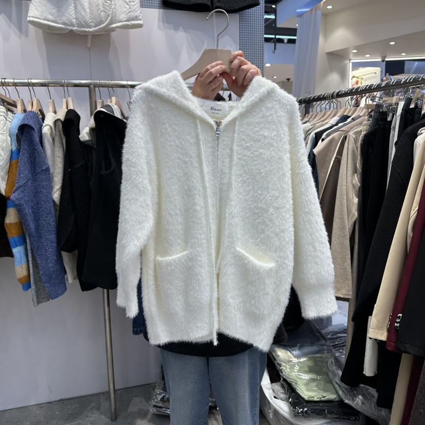 BLOOM韓國直郵㊣女士新款25秋冬熱賣時尚職業休閑針織衫拉鏈BLOOM-Q針織衫圖色1