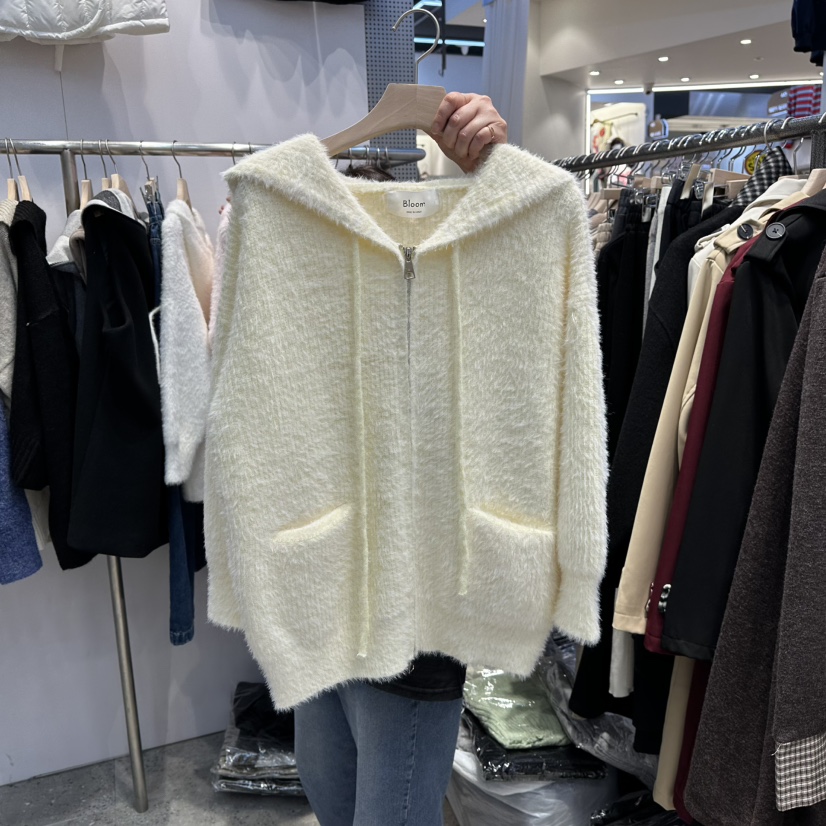 BLOOM韓國直郵㊣女士新款25秋冬熱賣時尚職業休閑針織衫拉鏈BLOOM-Q針織衫圖色2
