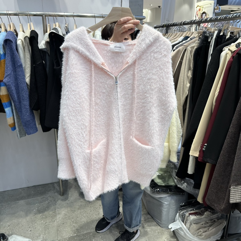 BLOOM韓國直郵㊣女士新款25秋冬熱賣時尚職業休閑針織衫拉鏈BLOOM-Q針織衫圖色3