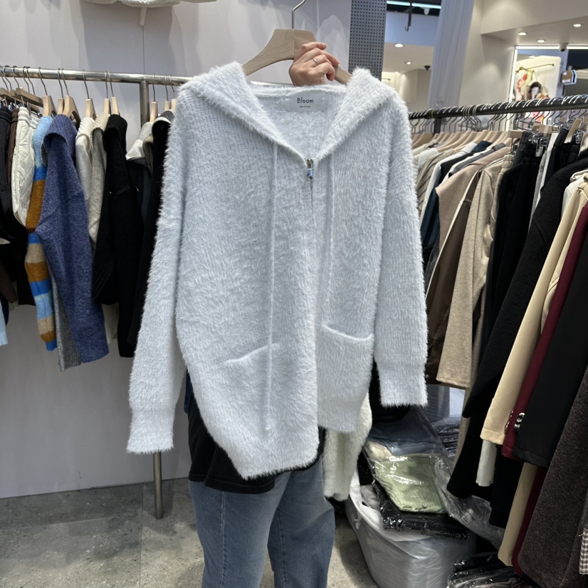 BLOOM韓國直郵㊣女士新款25秋冬熱賣時尚職業休閑針織衫拉鏈BLOOM-Q針織衫圖色5