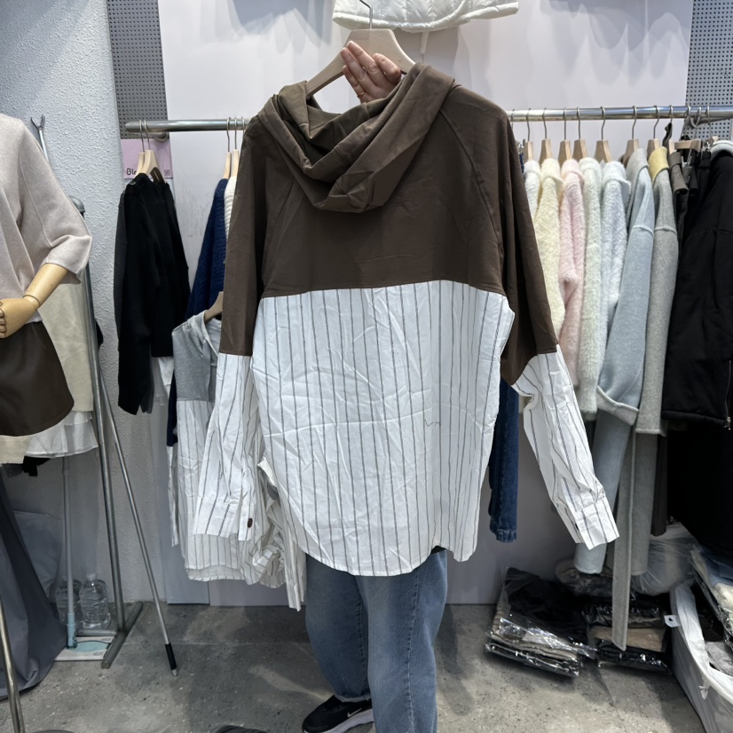 BLOOM韓國直郵㊣女裝新款推薦時尚熱賣真品職業襯衫蕾絲衫連帽BLOOM-Q襯衫/蕾絲衫