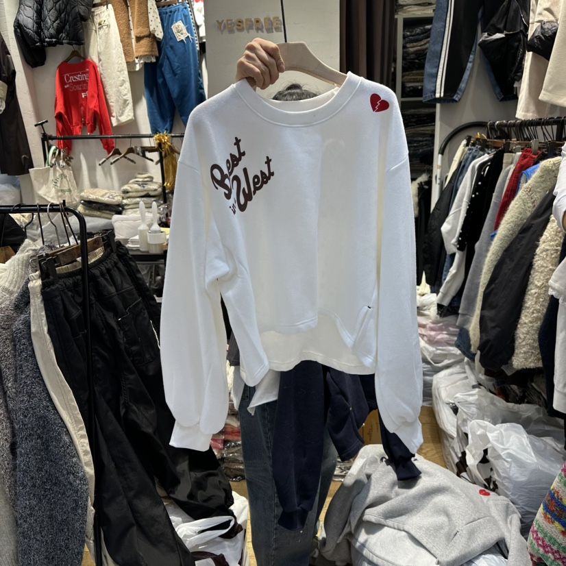 YESFREE東大門㊣實拍女裝新品25秋冬休閑真品人氣時尚衛衣加絨YESFREE衛衣圖色2