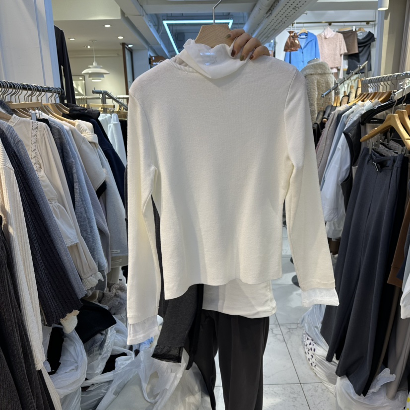 HARU-Q東大門㊣直郵女士新款熱賣時尚推薦真品長袖T恤網眼HARU-Q長袖T恤圖色1