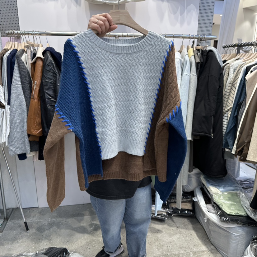 BLOOM韓國代購㊣女裝新品25秋冬人氣真品休閑職業熱賣針織衫BLOOM-Q針織衫圖色2