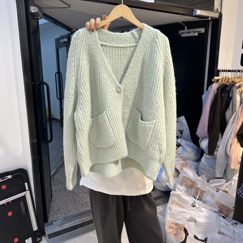 HARU-Q東大門㊣實拍女士新款熱賣人氣真品推薦職業毛衣開衫HARU-Q毛衣圖色1