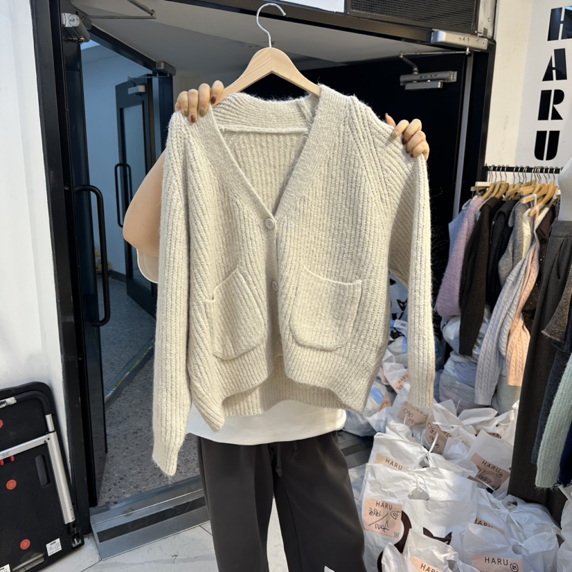 HARU-Q東大門㊣實拍女士新款熱賣人氣真品推薦職業毛衣開衫HARU-Q毛衣圖色2