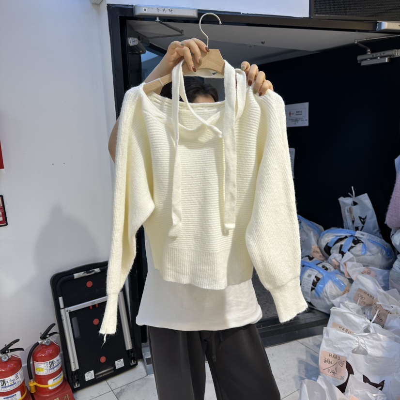 HARU-Q韓國直郵㊣女裝新款時尚人氣真品職業熱賣毛衣含圍巾HARU-Q毛衣圖色1