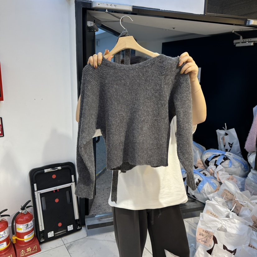 HARU-Q韓國直郵㊣女裝新款時尚人氣真品職業熱賣毛衣含圍巾HARU-Q毛衣圖色3