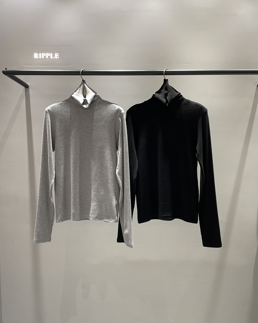 RIPPLE東大門㊣代購女裝新品休閑推薦職業25秋冬時尚長袖T恤RIPPLE長袖T恤