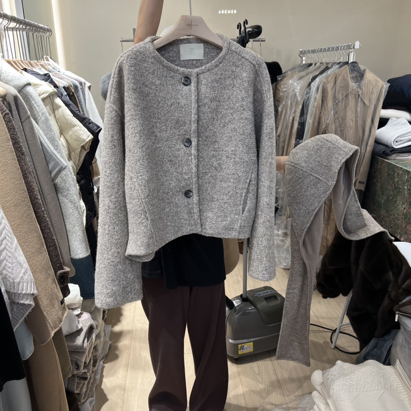 ARCHER東大門㊣代購女裝新品熱賣推薦25秋冬套裝含帽子羊毛連帽ARCHER套裝