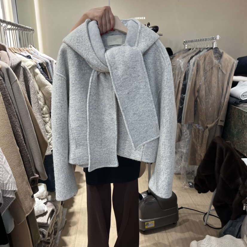 ARCHER東大門㊣代購女裝新品熱賣推薦25秋冬套裝含帽子羊毛連帽ARCHER套裝圖色1