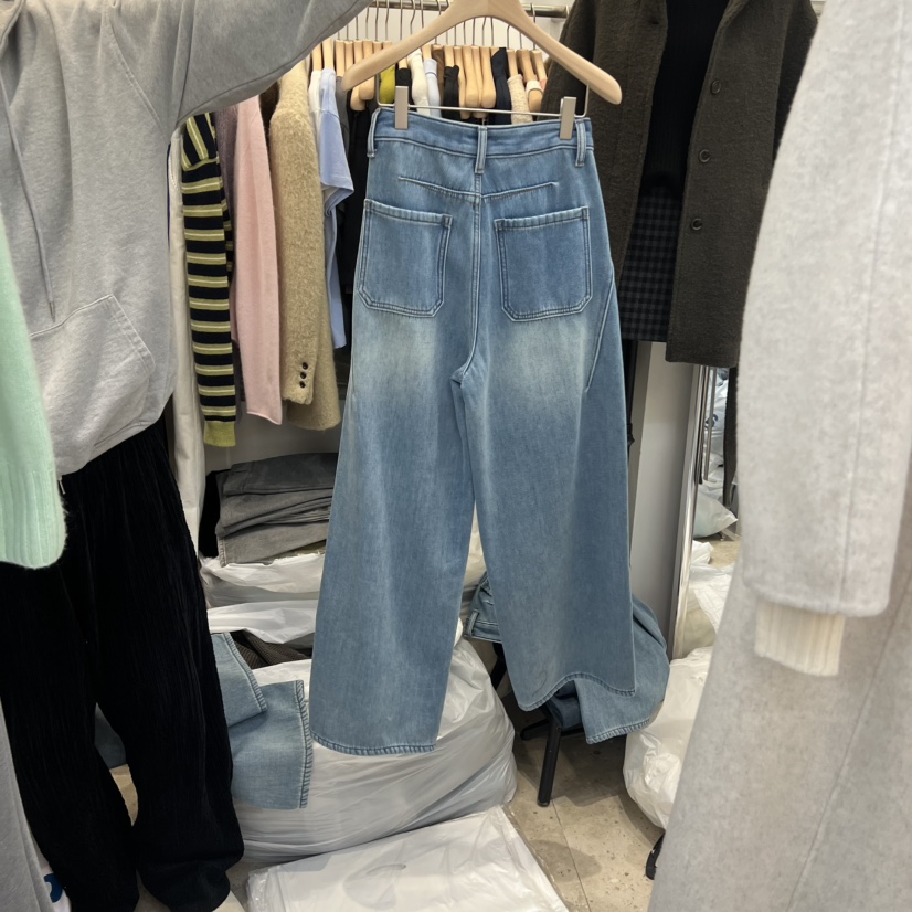 ORRD韓國代購㊣女裝新款25秋冬時尚真品人氣牛仔褲加絨羊毛ORRD牛仔褲