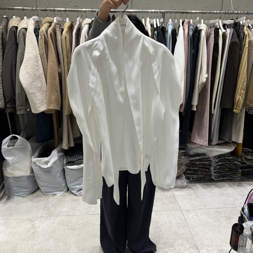 BRONZE東大門㊣實拍女士新款推薦25秋冬時尚熱賣襯衫蕾絲衫BRONZE襯衫/蕾絲衫圖色3