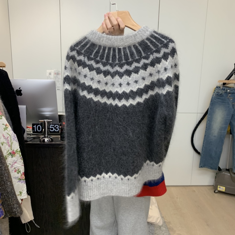 DOHWAJI東大門㊣直郵女士新款人氣25秋冬熱賣毛衣馬海毛羊毛DOHWAJI毛衣