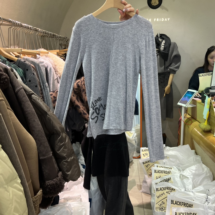 BLACKFRIDAY東大門㊣直郵女裝新款25秋冬時尚推薦真品長袖T恤BLACK FRIDAY長袖T恤圖色3