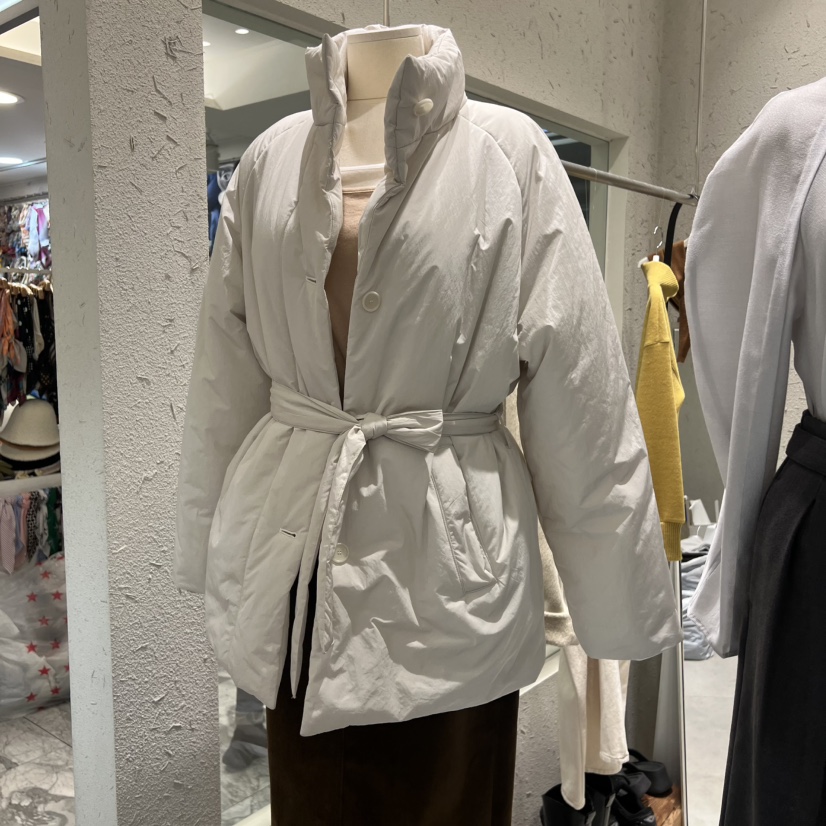 BRONZE韓國直郵㊣女裝新款職業推薦時尚熱賣短款棉服含腰帶BRONZE短款棉服圖色1