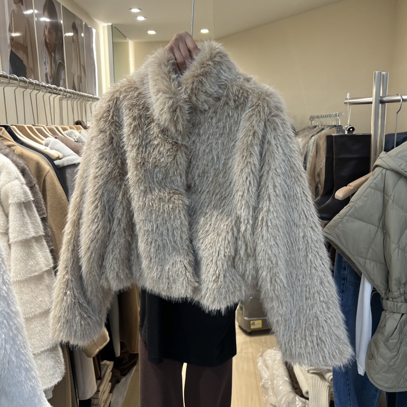 ARCHER東大門㊣代購女裝新款25秋冬時尚人氣推薦短款大衣毛絨ARCHER短款大衣圖色2