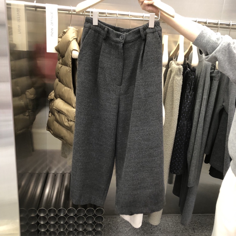 VELVET UNDERGROUND韓國代購㊣女士新品休閑人氣休閑褲羊毛VELVET UNDERGROUND休閑褲圖色1
