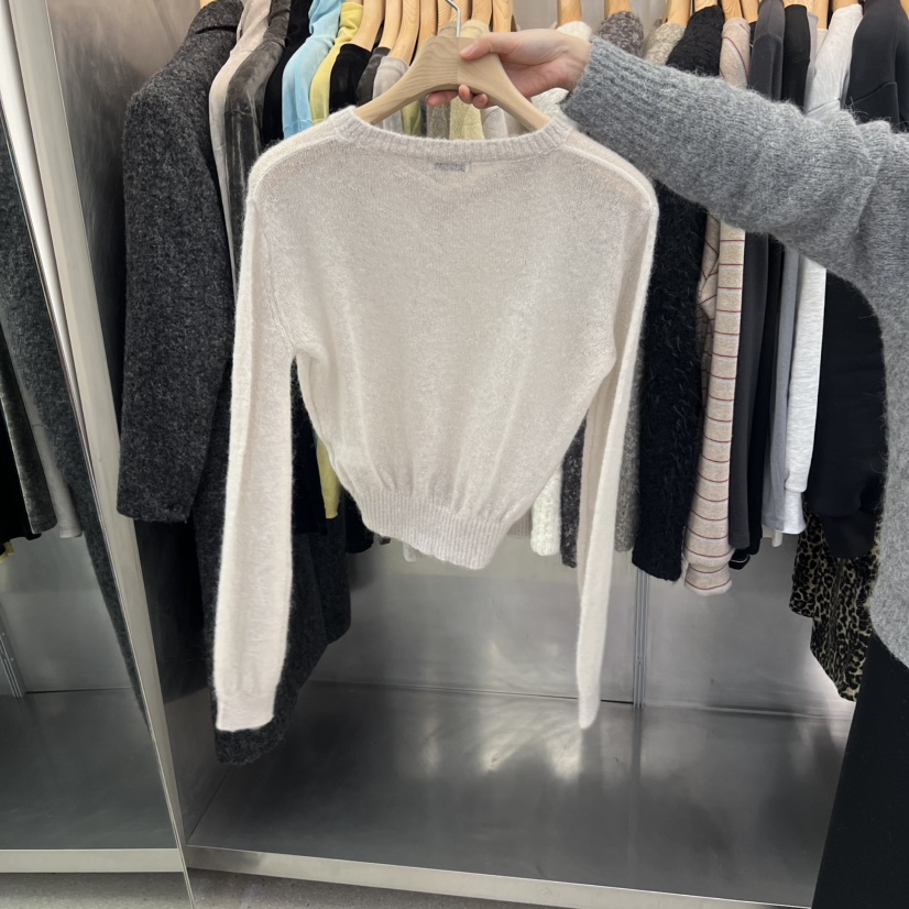 ESSENCE東大門㊣實拍女裝新品時尚25秋冬熱賣針織衫馬海毛V領ESSENCE針織衫