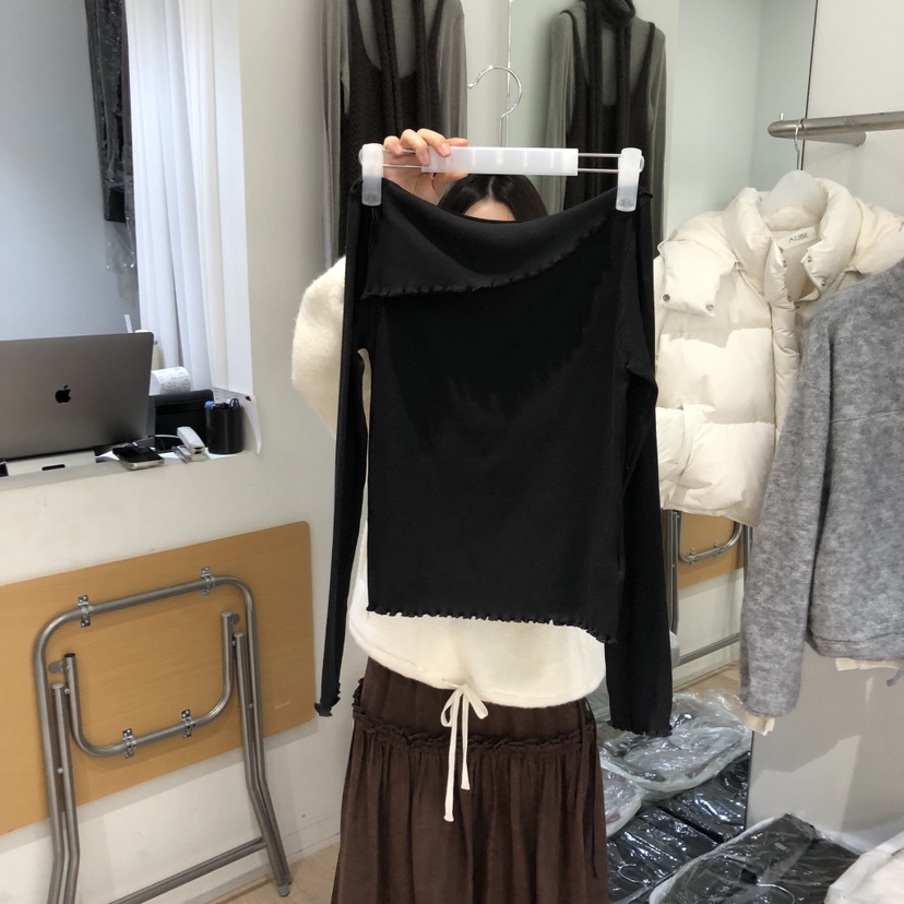 AUBE東大門㊣直郵女士新品人氣職業休閑25秋冬推薦熱賣長袖T恤AUBE長袖T恤圖色1