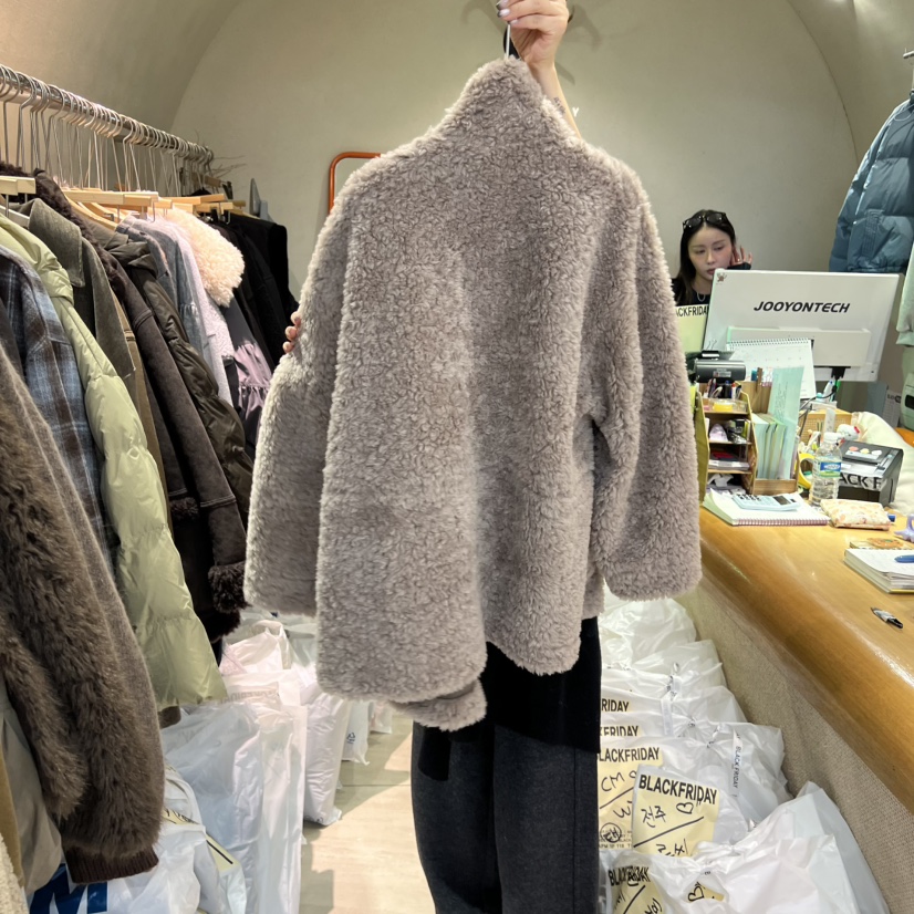 BLACKFRIDAY東大門㊣實拍女裝新款推薦真品職業夾克兩面穿羊毛BLACK FRIDAY夾克