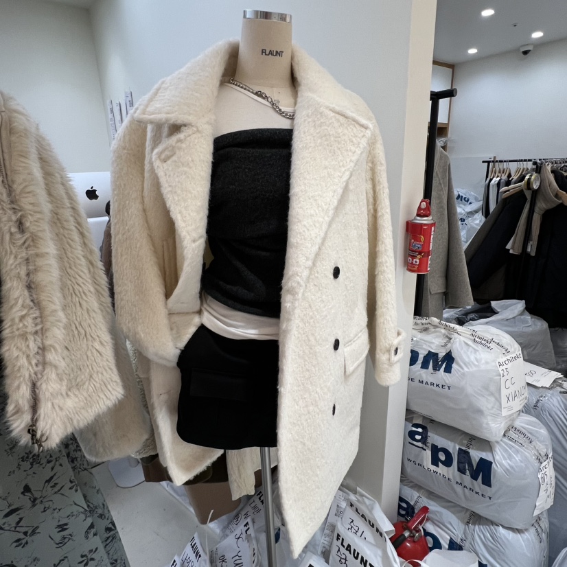 FLAUNT東大門㊣直郵女士新款真品熱賣休閑職業25秋冬中長款大衣FLAUNT中長款大衣圖色2