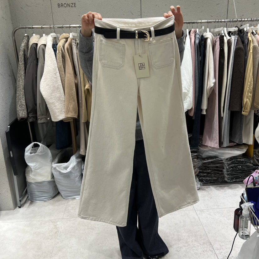 BRONZE韓國代購㊣女裝新款真品休閑時尚休閑褲不含腰帶羊毛BRONZE休閑褲圖色1