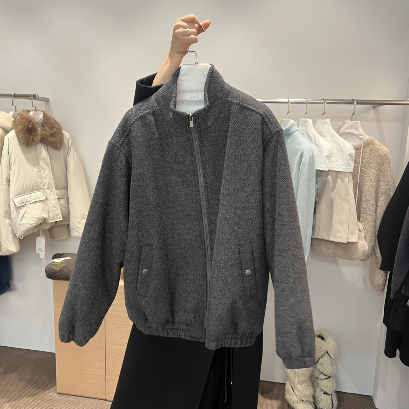 SIHO ARCHIVE東大門㊣代購女士新品25秋冬職業真品夾克羊毛SIHO ARCHIVE夾克圖色2