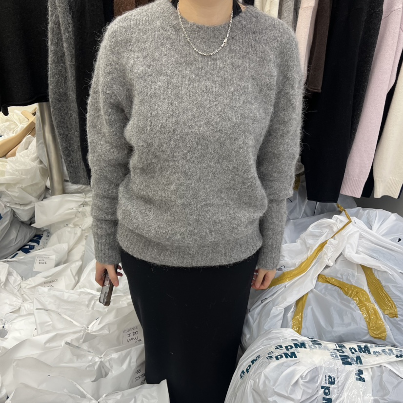 ESSENCE韓國代購㊣女裝新品時尚真品熱賣推薦職業針織衫圓領ESSENCE針織衫圖色4