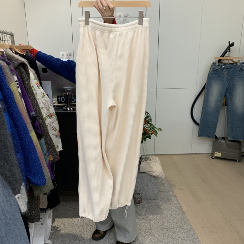 DOHWAJI東大門㊣實拍女裝新品職業休閑時尚真品休閑褲絲絨羅紋DOHWAJI休閑褲