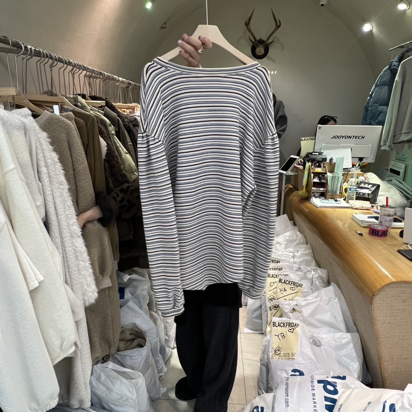 BLACKFRIDAY韓國直郵㊣女士新款熱賣推薦真品時尚人氣長袖T恤BLACK FRIDAY長袖T恤