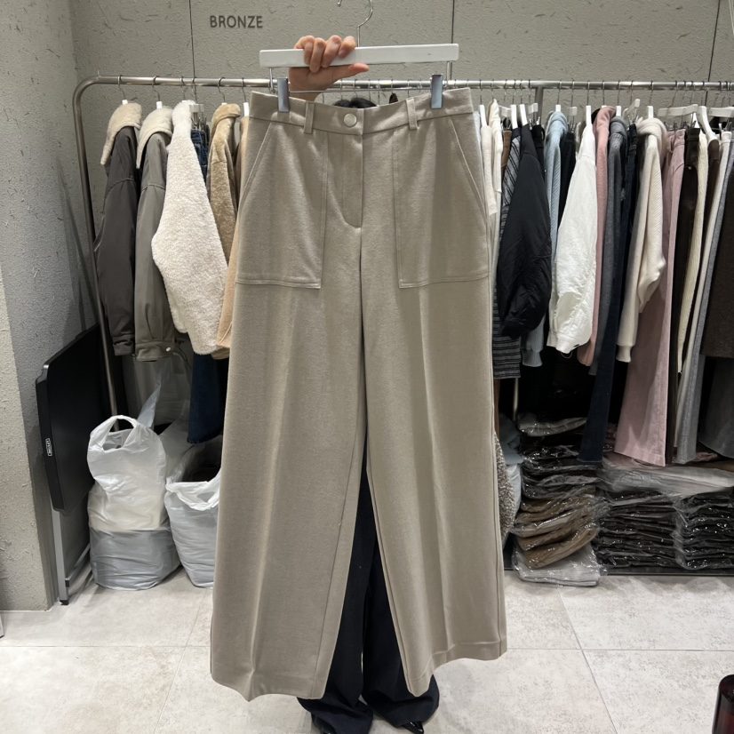 BRONZE東大門㊣直郵女士新款人氣時尚休閑職業休閑褲羊毛保暖BRONZE休閑褲圖色2