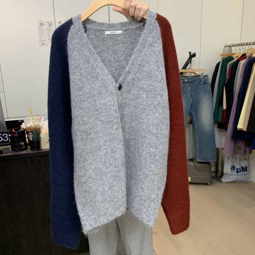 DOHWAJI東大門㊣實拍女士新品熱賣真品人氣25秋冬毛衣羊駝毛開衫DOHWAJI毛衣圖色1