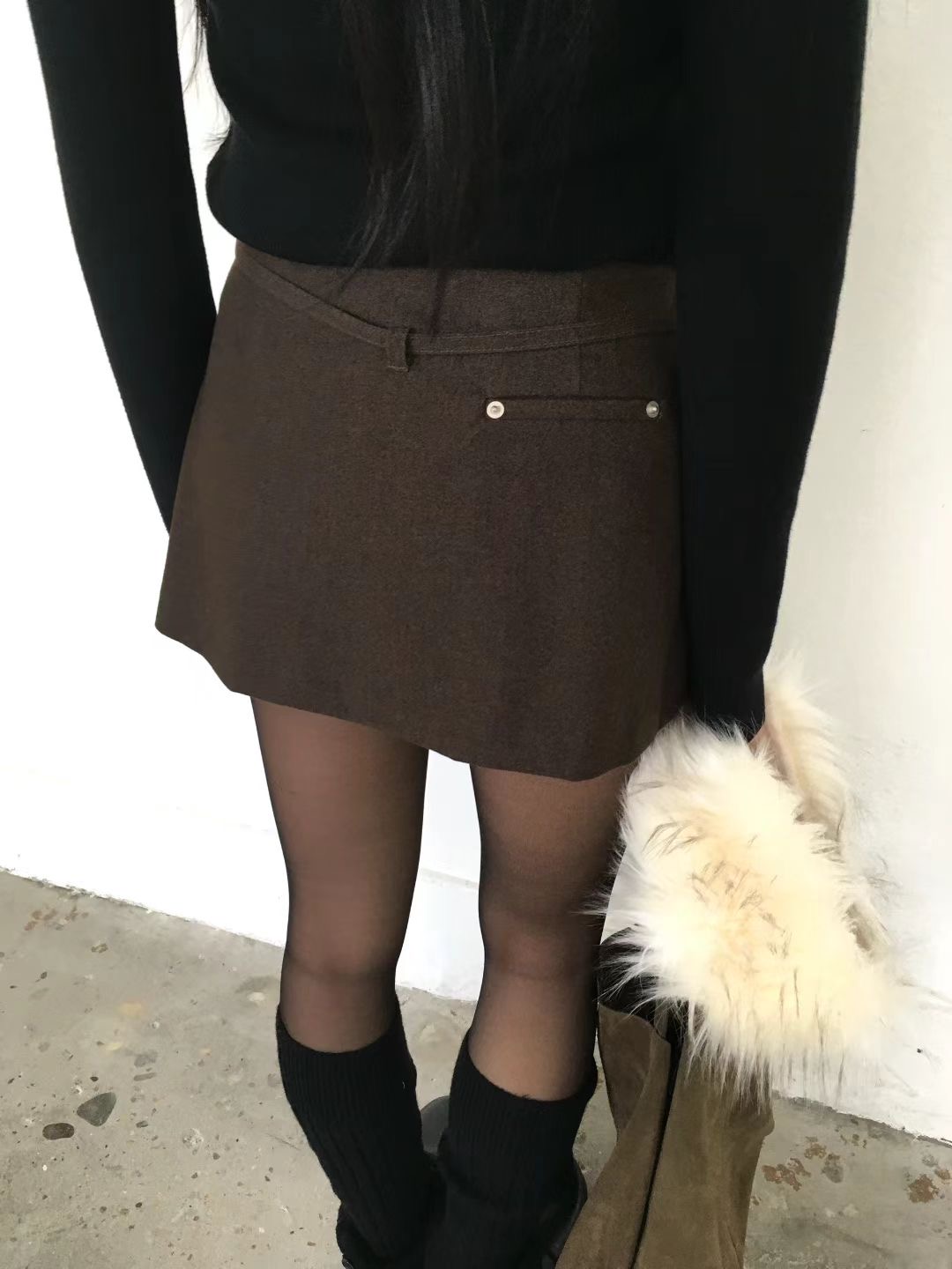 AVANDACE東大門㊣直郵女士新款時尚真品熱賣推薦25秋冬短裙AVANDACE短裙