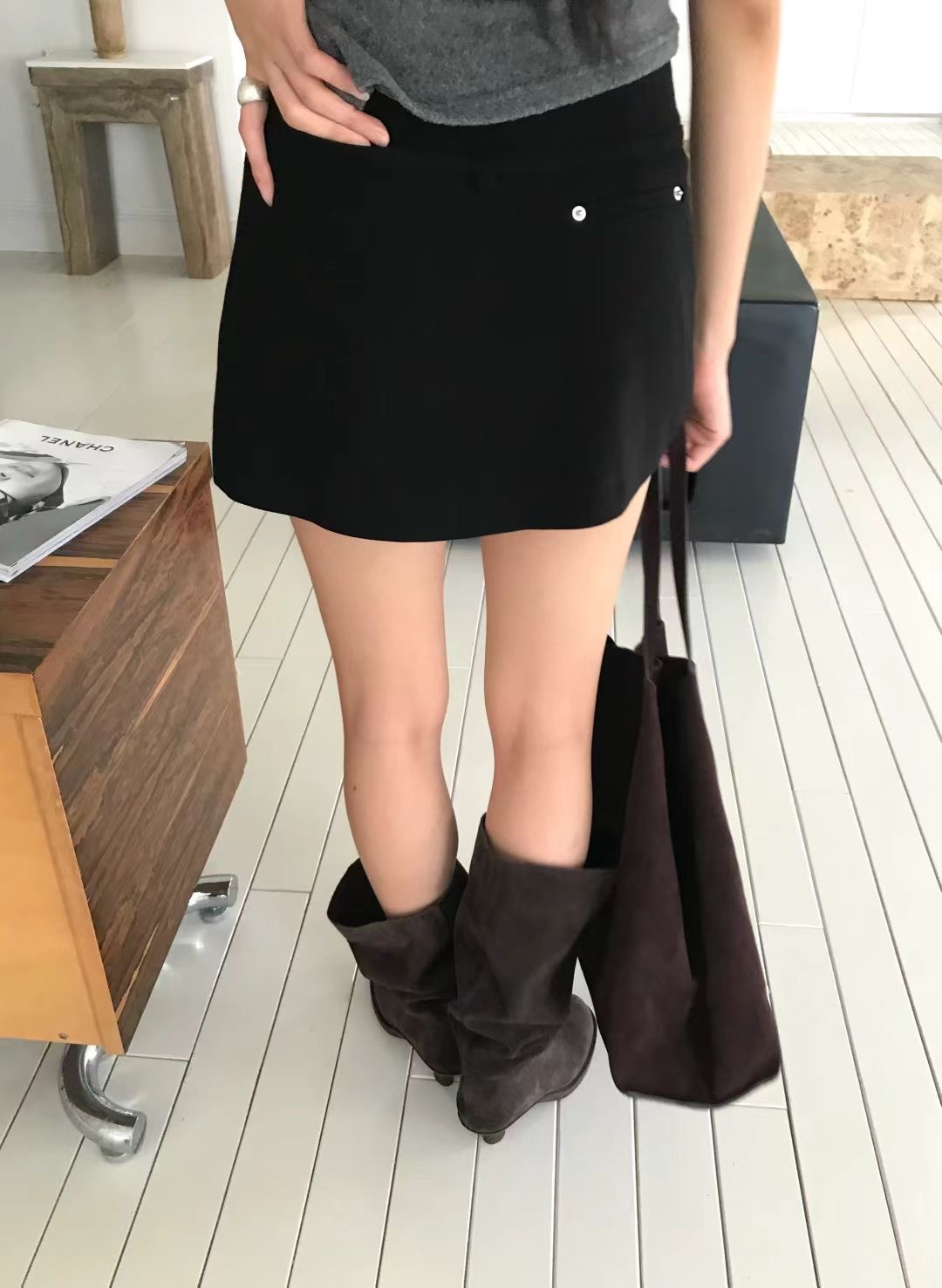 AVANDACE東大門㊣直郵女士新款時尚真品熱賣推薦25秋冬短裙AVANDACE短裙