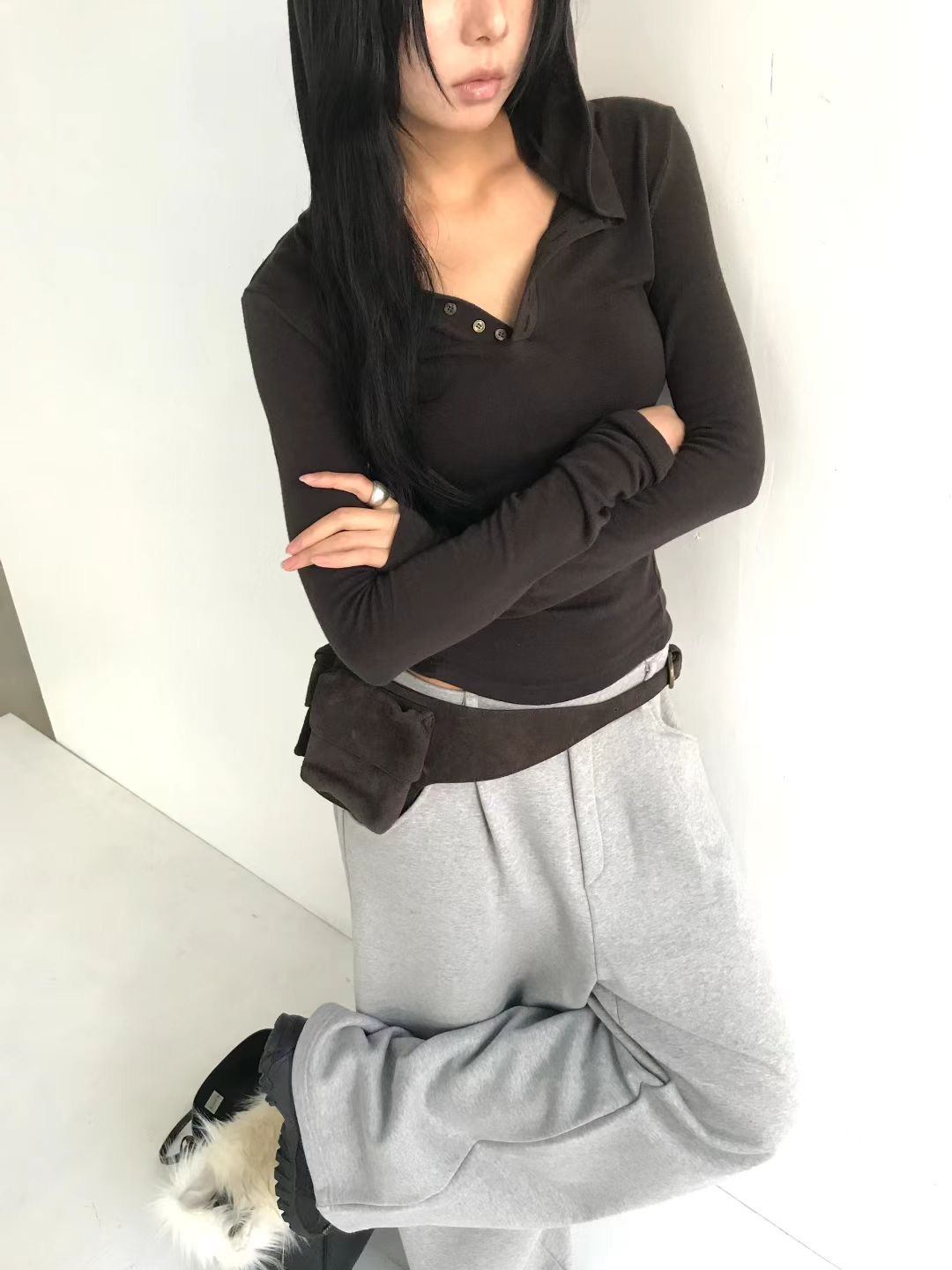 AVANDACE東大門㊣直郵女士新品真品職業推薦人氣25秋冬長袖T恤AVANDACE長袖T恤