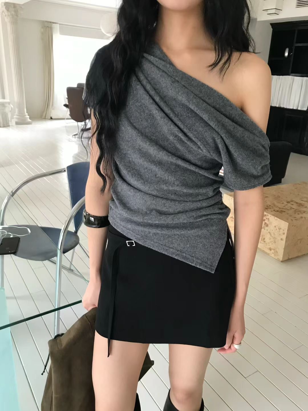 AVANDACE韓國代購㊣女士新品休閑職業熱賣25秋冬推薦時尚T恤AVANDACET恤圖色2