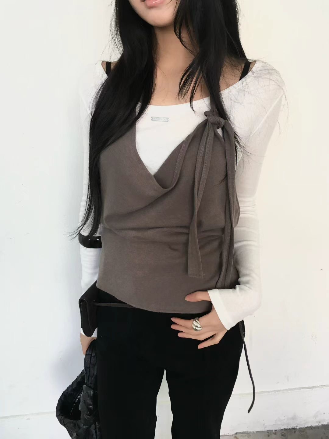 AVANDACE東大門㊣直郵女裝新品推薦25秋冬吊帶背心不含內搭AVANDACE吊帶/背心圖色1