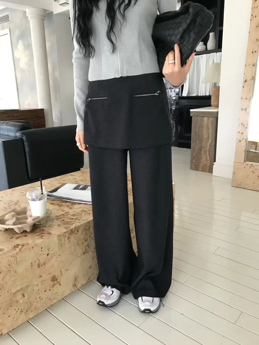 AVANDACE東大門㊣實拍女士新品職業休閑人氣推薦熱賣25秋冬裙褲AVANDACE裙褲圖色2