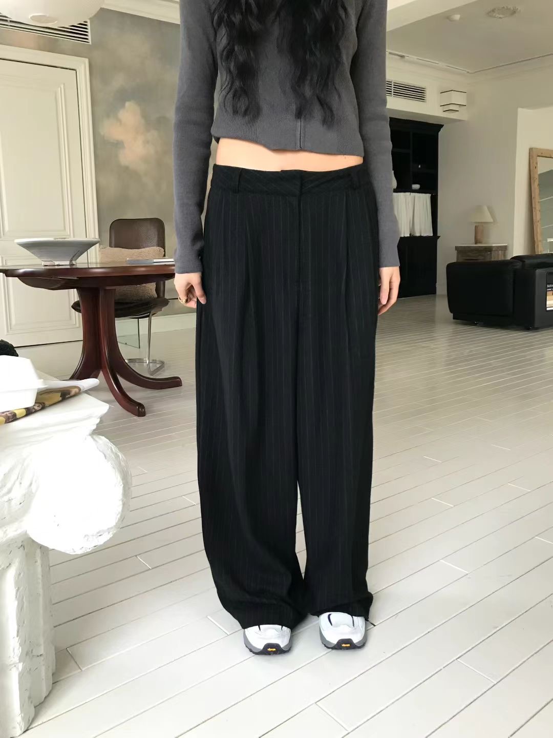 AVANDACE韓國代購㊣女士新款時尚25秋冬職業真品推薦休閑褲AVANDACE休閑褲圖色1