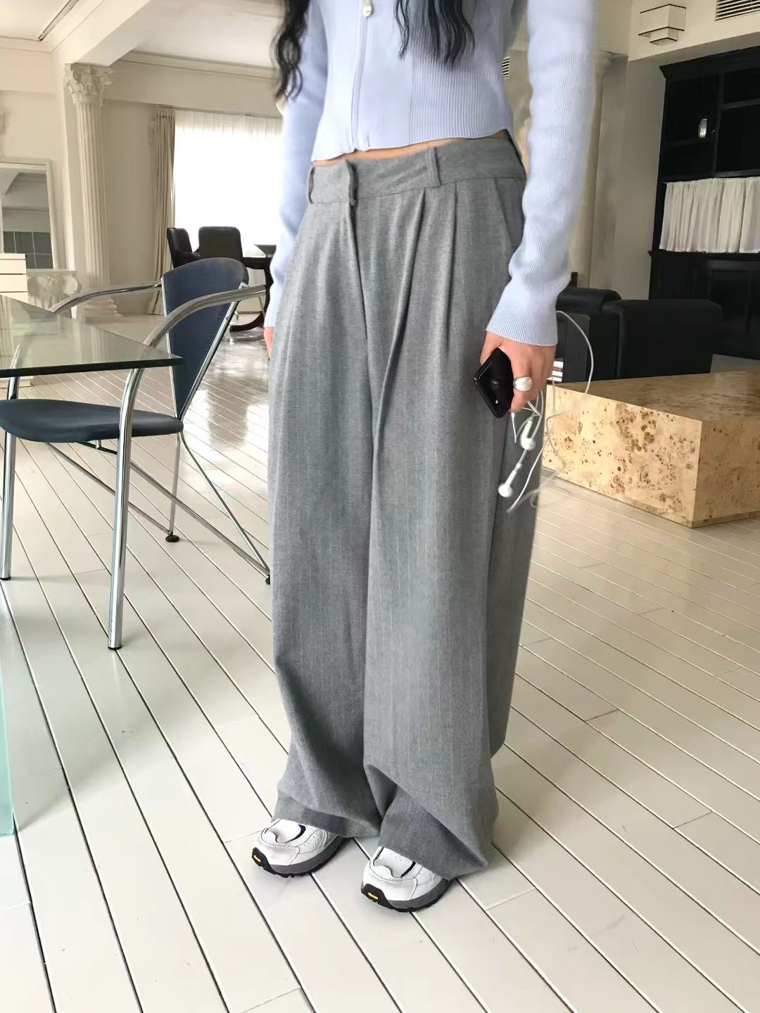 AVANDACE韓國代購㊣女士新款時尚25秋冬職業真品推薦休閑褲AVANDACE休閑褲圖色2