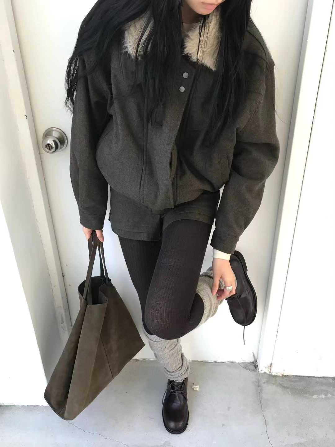 AVANDACE東大門㊣直郵女士新款時尚人氣真品職業25秋冬夾克AVANDACE夾克