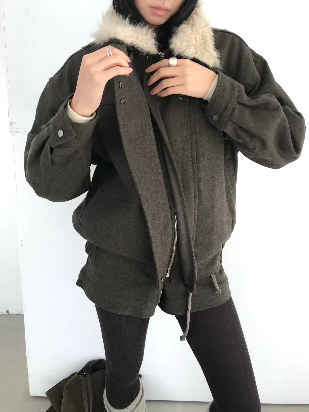 AVANDACE東大門㊣直郵女士新款時尚人氣真品職業25秋冬夾克AVANDACE夾克圖色1